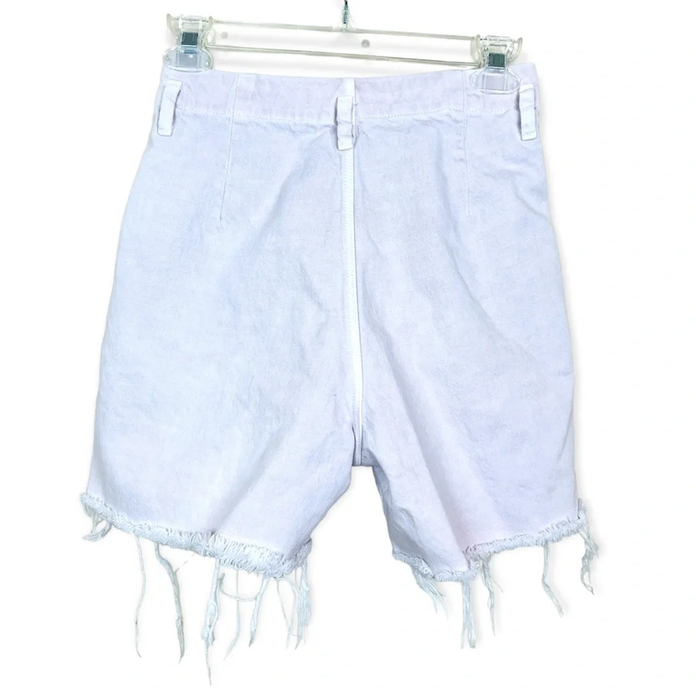 J BRAND Dusky Pink Distressed High Waist Shorts 25 DIY Fade Grunge XS